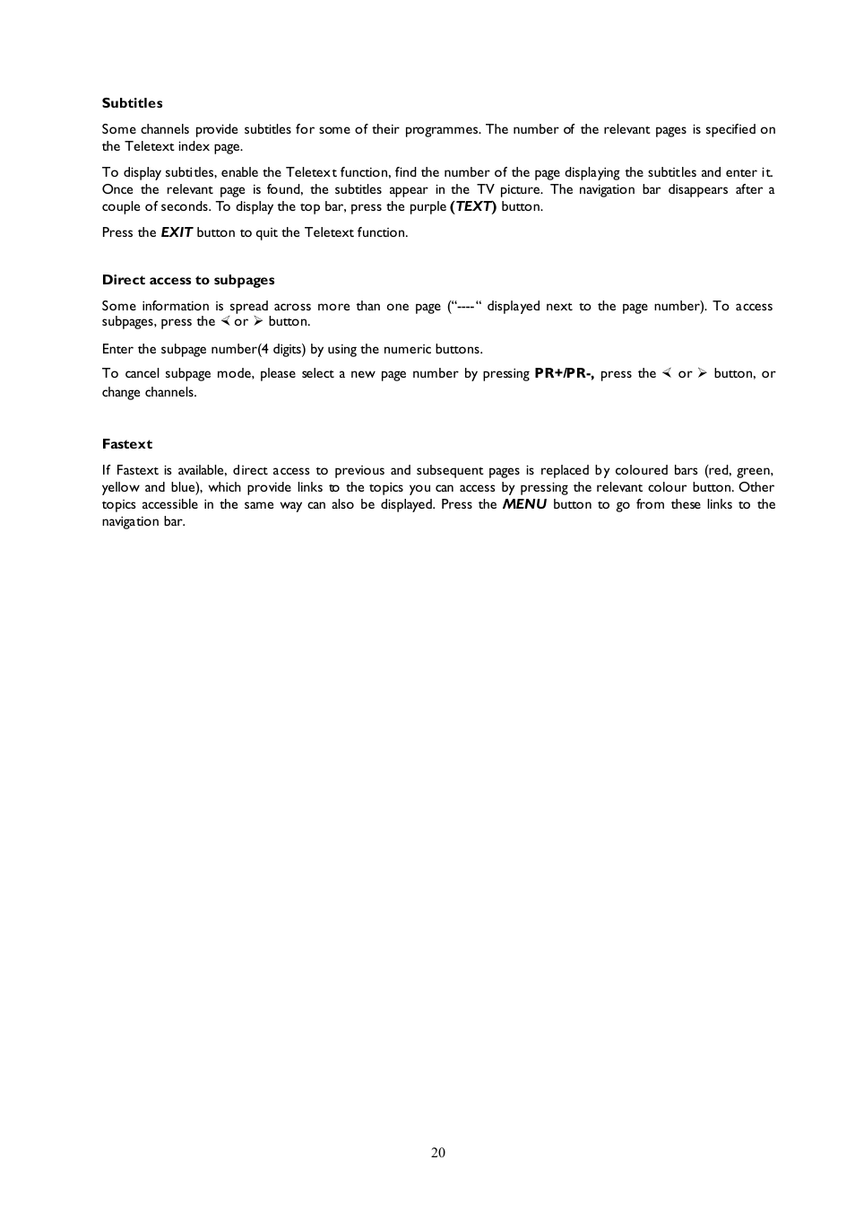 Technicolor - Thomson 27LCDB03B User Manual | Page 20 / 25