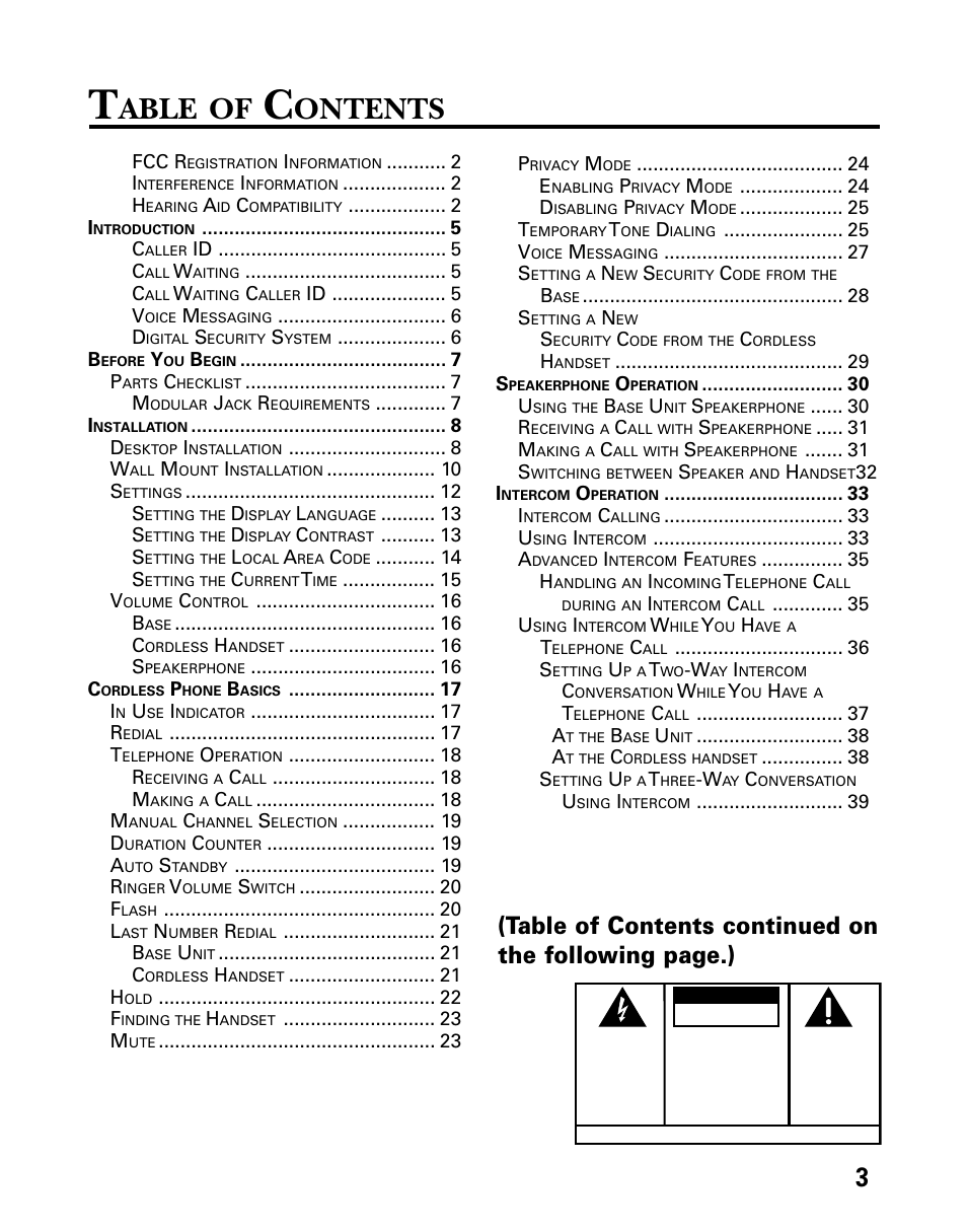 Able, Ontents | Technicolor - Thomson 26955 User Manual | Page 3 / 72