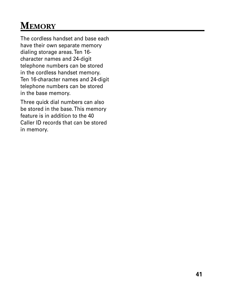 Memory, Emory | Technicolor - Thomson 26955 User Manual | Page 41 / 72