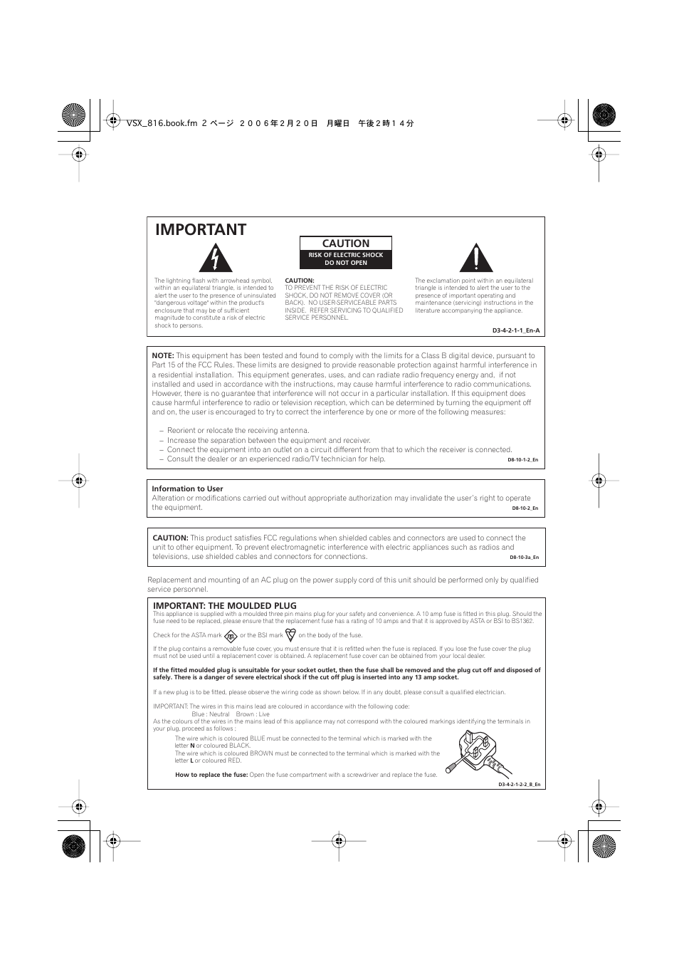 Important, Caution | Technicolor - Thomson XRB3059-A User Manual | Page 2 / 66