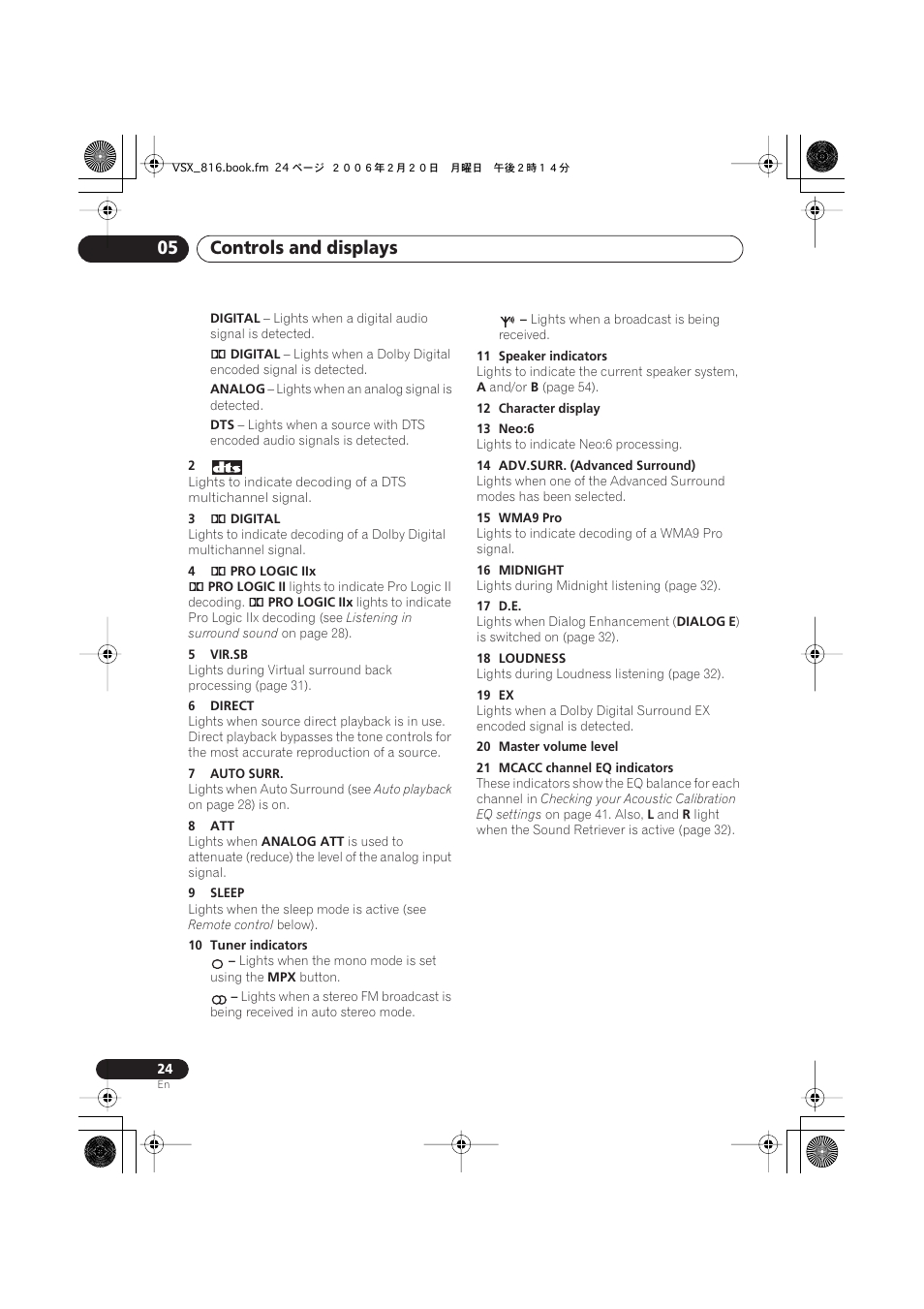 Controls and displays 05 | Technicolor - Thomson XRB3059-A User Manual | Page 24 / 66