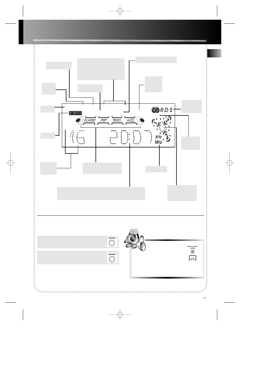 Display, Showing demonstration, The display | Technicolor - Thomson AM1550 User Manual | Page 9 / 17