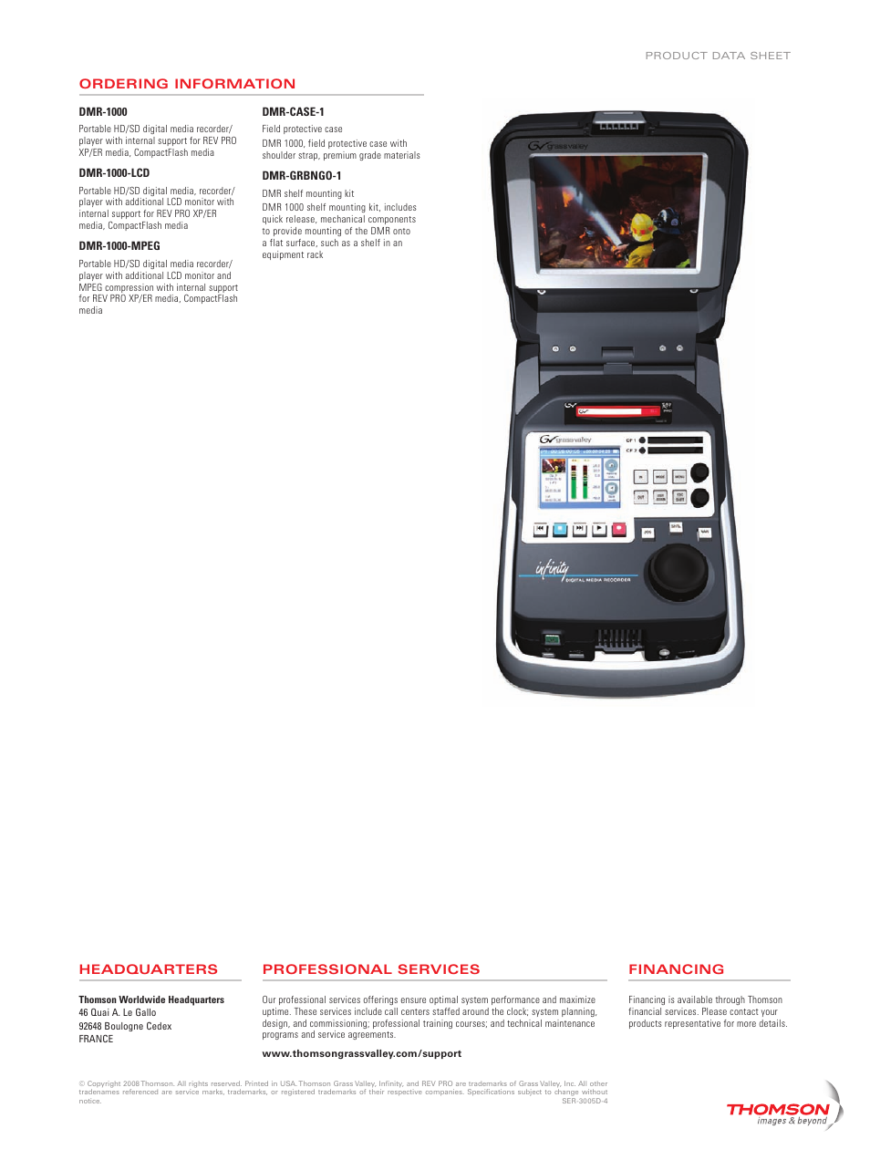 Technicolor - Thomson DMR 1000 User Manual | Page 4 / 4