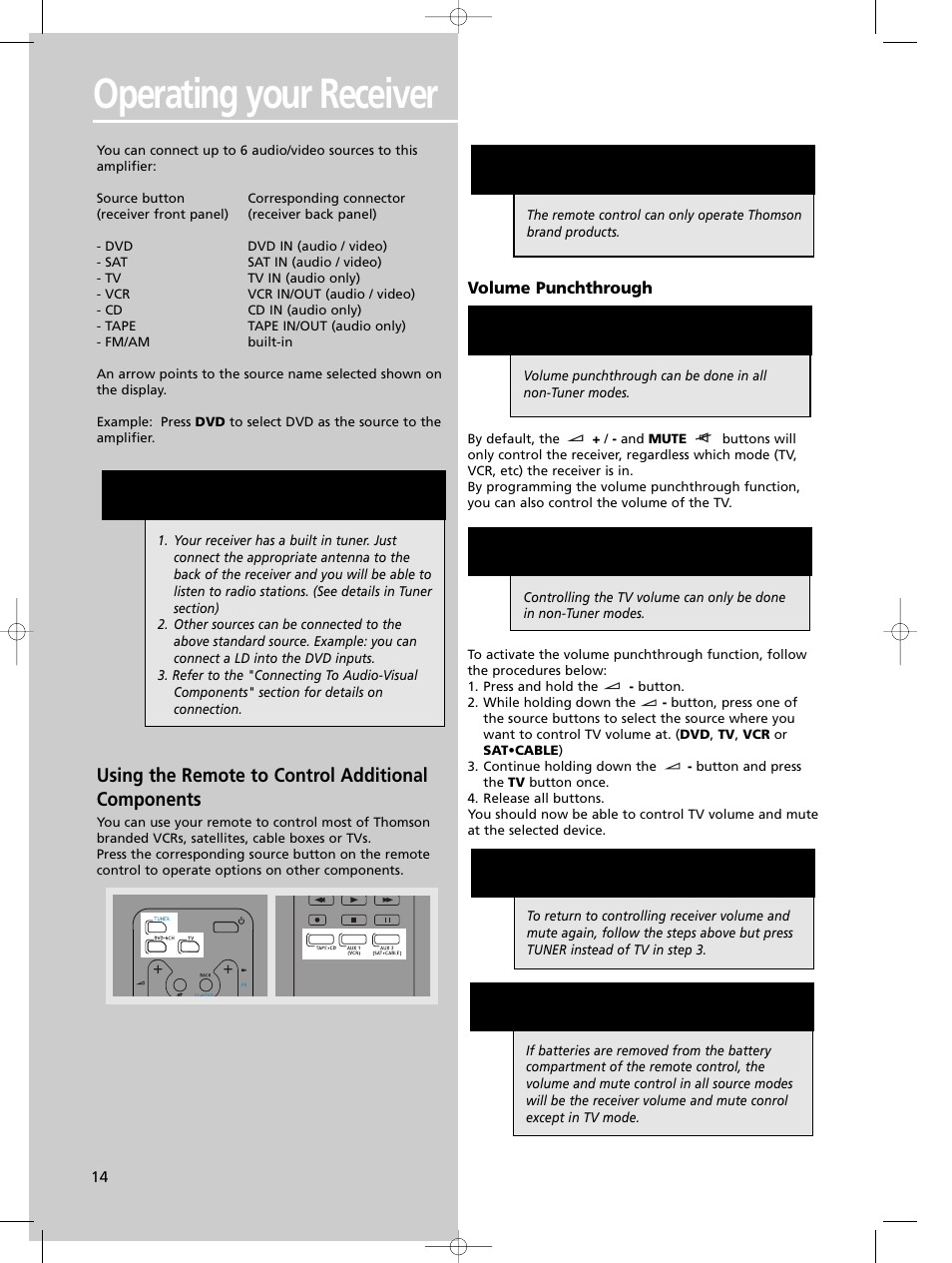 Operating your receiver, Hint | Technicolor - Thomson DPL580HT User Manual | Page 17 / 28