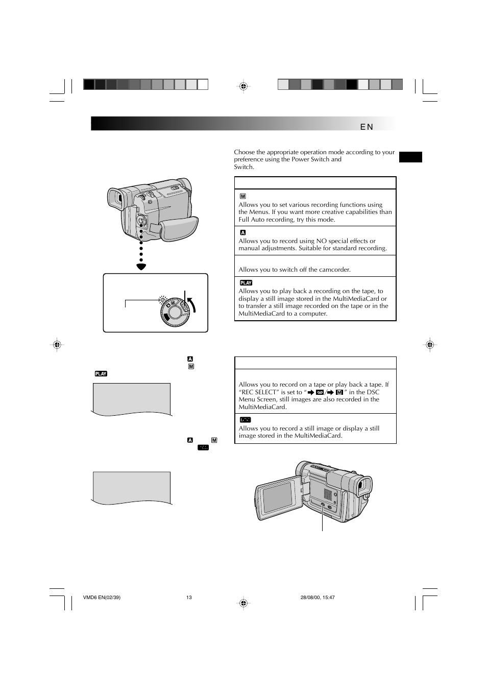 Operation mode | Technicolor - Thomson VMD 6 User Manual | Page 14 / 82