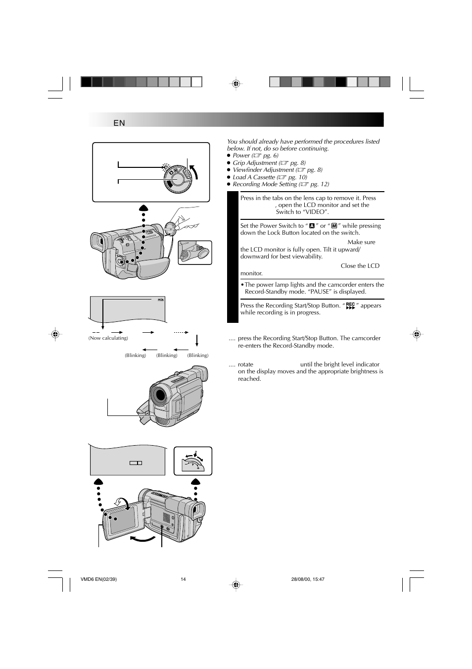 Recording, Basic recording for video | Technicolor - Thomson VMD 6 User Manual | Page 15 / 82