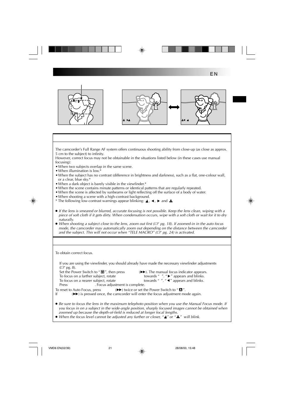 Recording, Advanced features for video and d.s.c | Technicolor - Thomson VMD 6 User Manual | Page 22 / 82