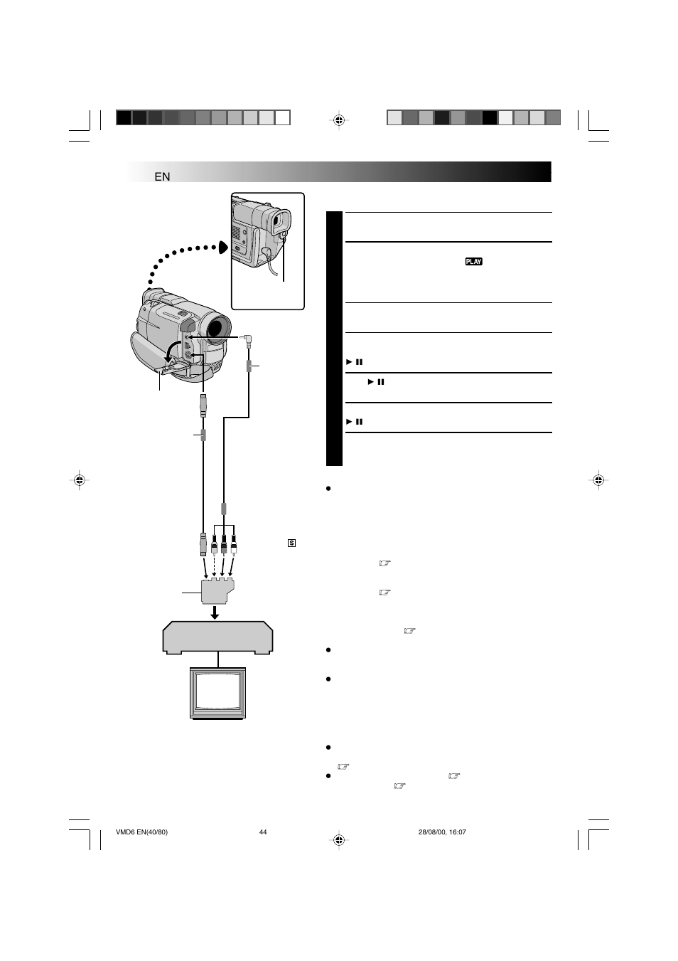 Dubbing, Dubbing to a vcr | Technicolor - Thomson VMD 6 User Manual | Page 45 / 82