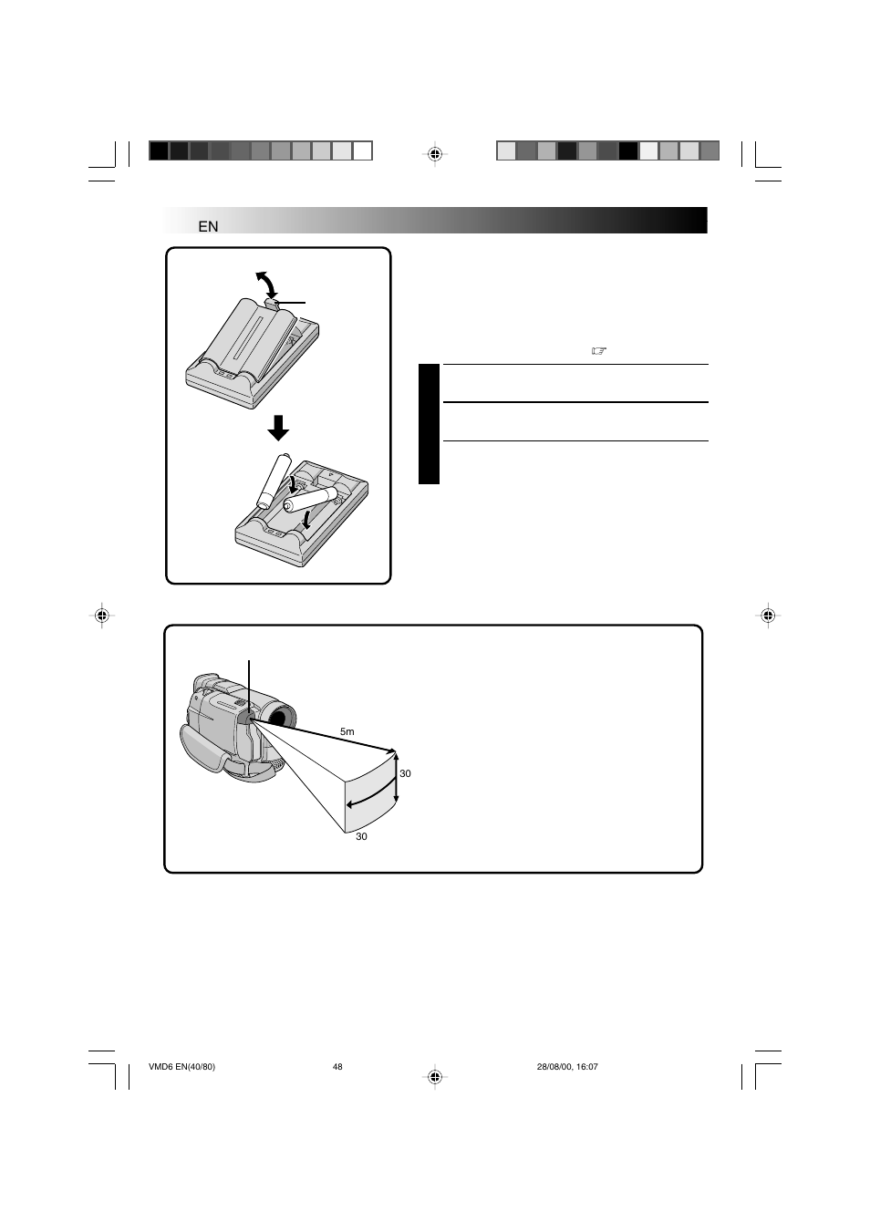 Using the remote control unit, Installing the batteries | Technicolor - Thomson VMD 6 User Manual | Page 49 / 82