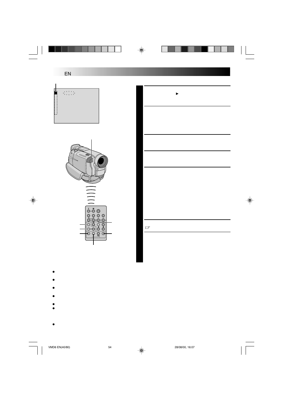 Using the remote control unit, Cont.) | Technicolor - Thomson VMD 6 User Manual | Page 55 / 82