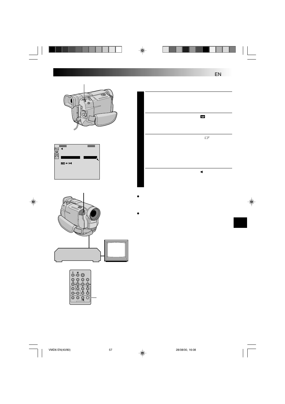 Adjustment of vcr/camcorder timing | Technicolor - Thomson VMD 6 User Manual | Page 58 / 82