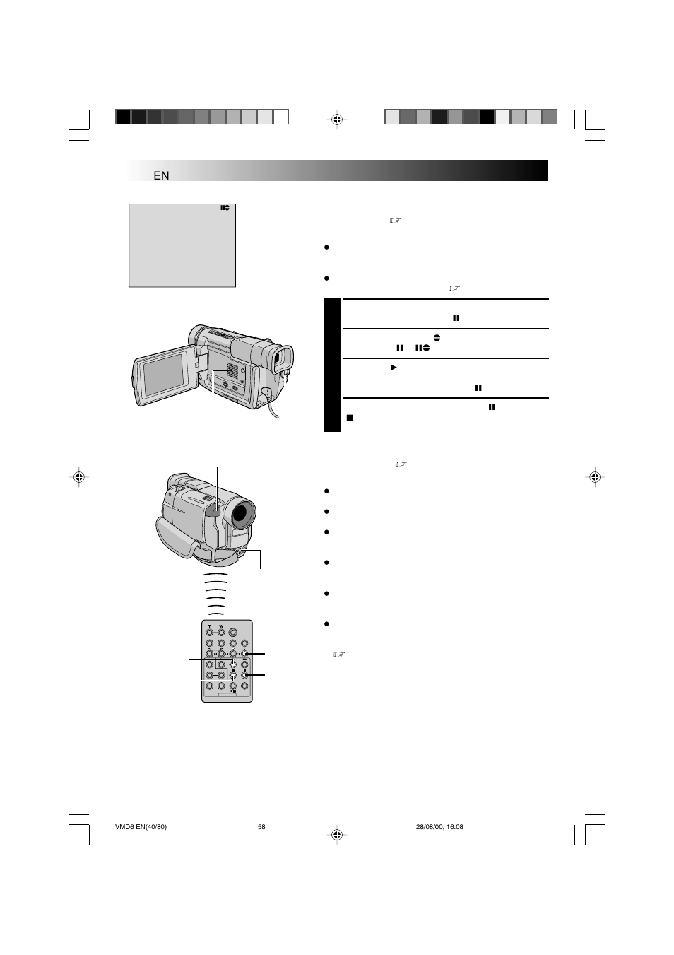 Using the remote control unit, Audio dubbing, Cont.) | Technicolor - Thomson VMD 6 User Manual | Page 59 / 82