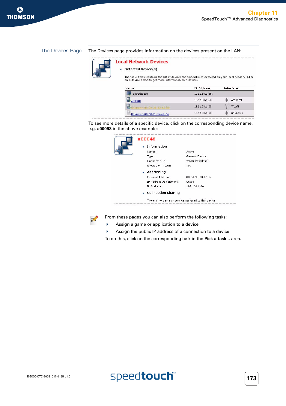 Chapter 11 | Technicolor - Thomson Wireless Business DSL Routers SpeedTouchTM620 User Manual | Page 183 / 216