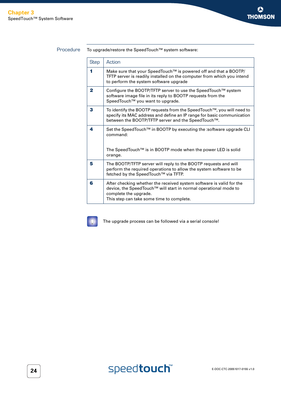 Procedure, Chapter 3 | Technicolor - Thomson Wireless Business DSL Routers SpeedTouchTM620 User Manual | Page 34 / 216