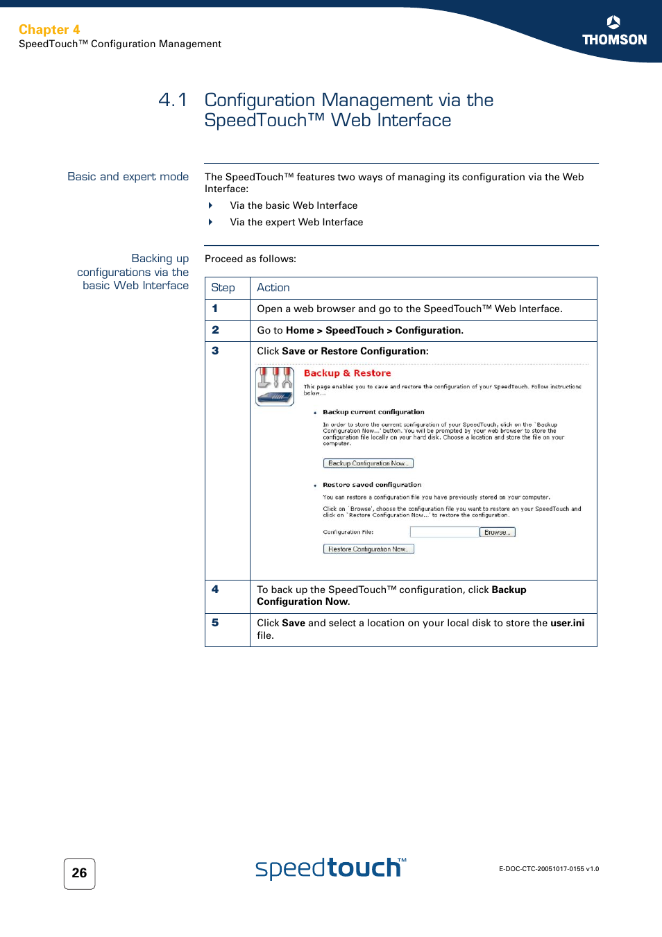 Basic and expert mode, Chapter 4 | Technicolor - Thomson Wireless Business DSL Routers SpeedTouchTM620 User Manual | Page 36 / 216