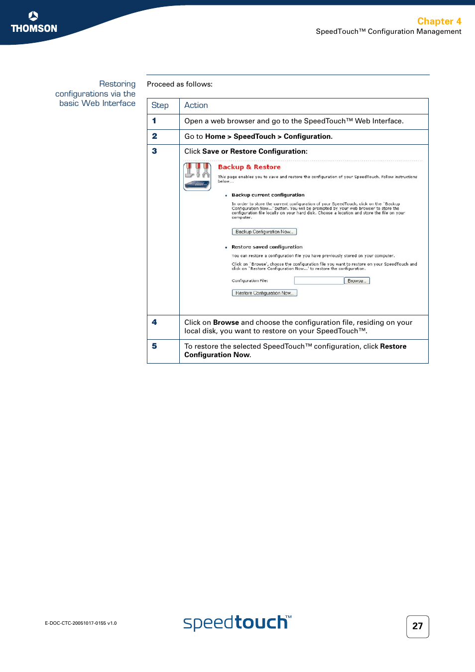 Chapter 4 | Technicolor - Thomson Wireless Business DSL Routers SpeedTouchTM620 User Manual | Page 37 / 216