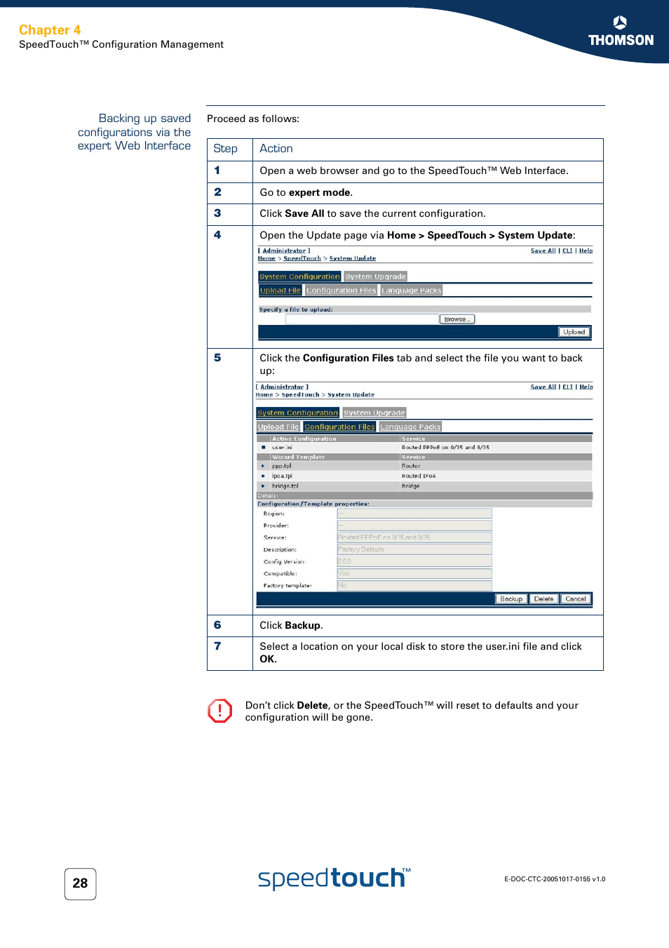 Chapter 4 | Technicolor - Thomson Wireless Business DSL Routers SpeedTouchTM620 User Manual | Page 38 / 216