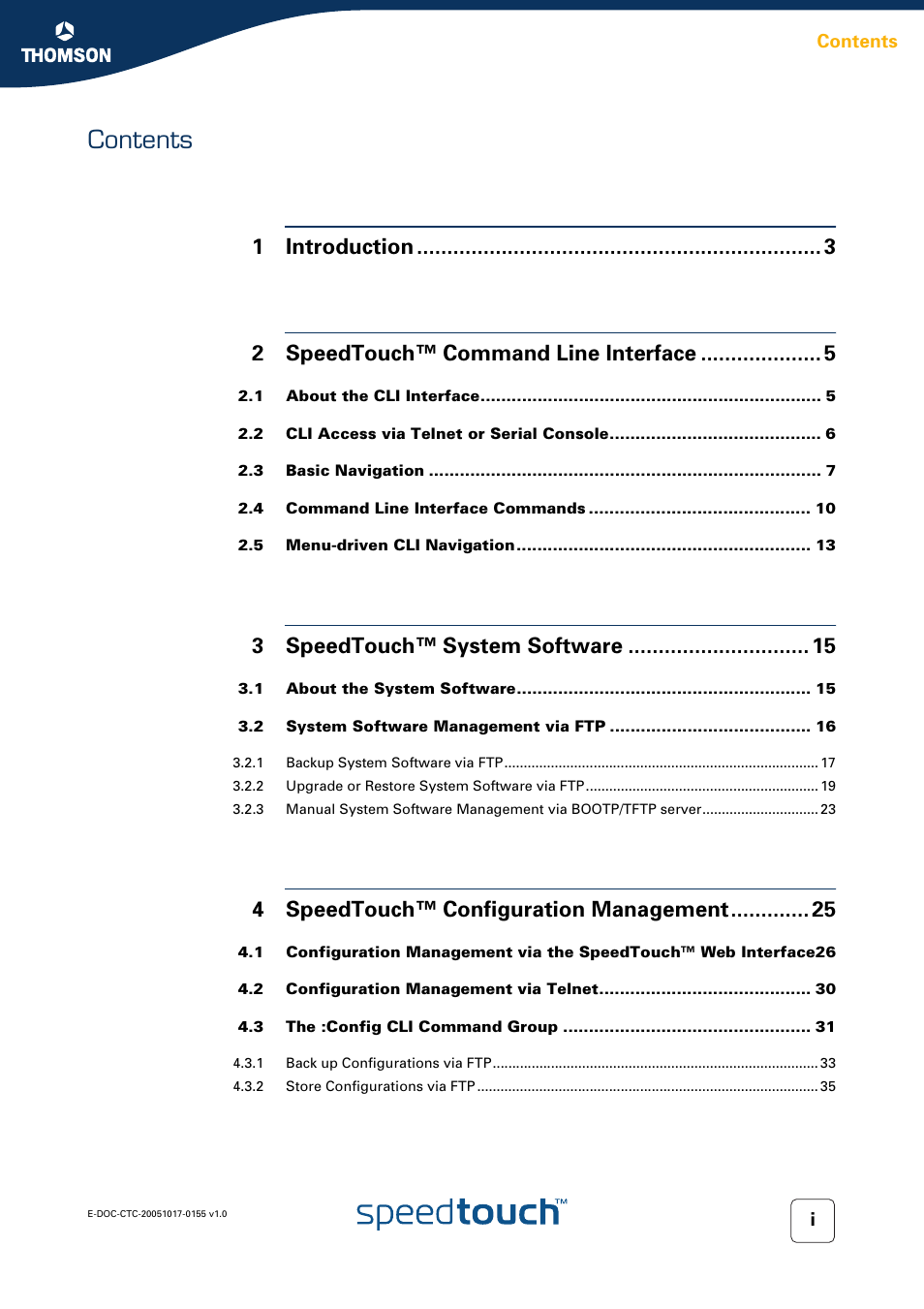 Technicolor - Thomson Wireless Business DSL Routers SpeedTouchTM620 User Manual | Page 5 / 216