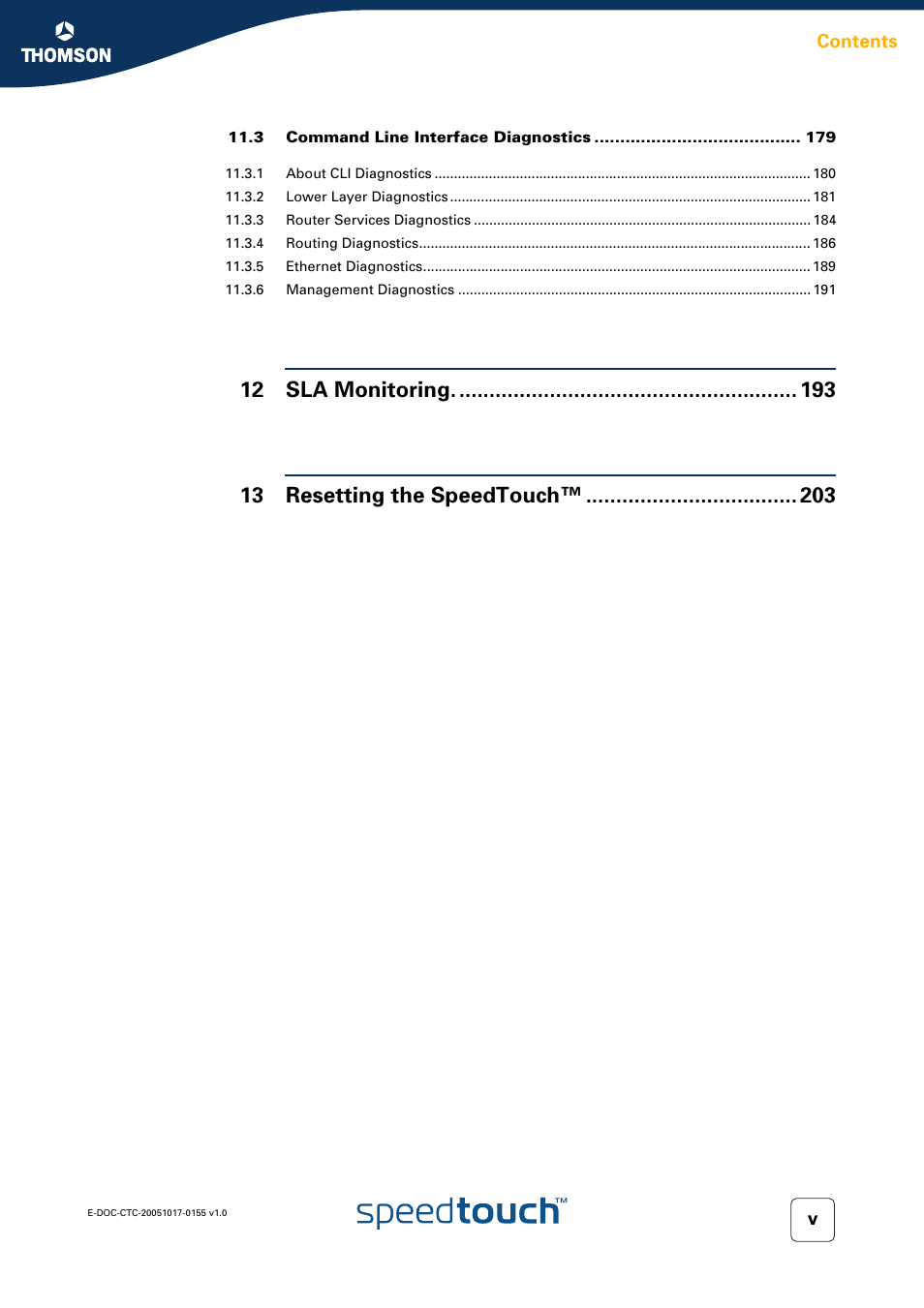 12 sla monitoring 13 resetting the speedtouch | Technicolor - Thomson Wireless Business DSL Routers SpeedTouchTM620 User Manual | Page 9 / 216