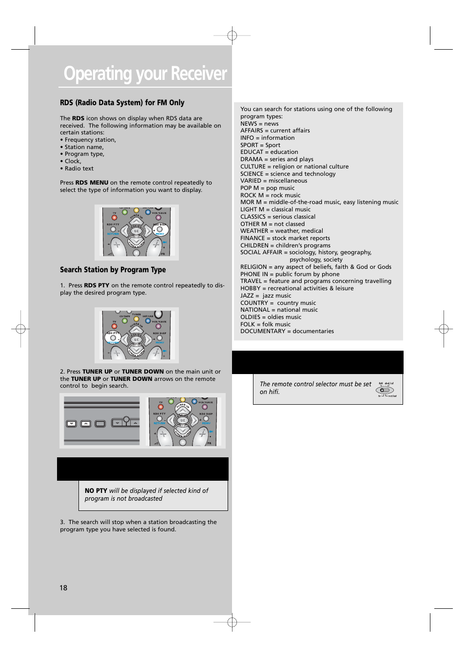 Operating your receiver, N o t e | Technicolor - Thomson DPL560HT User Manual | Page 21 / 27