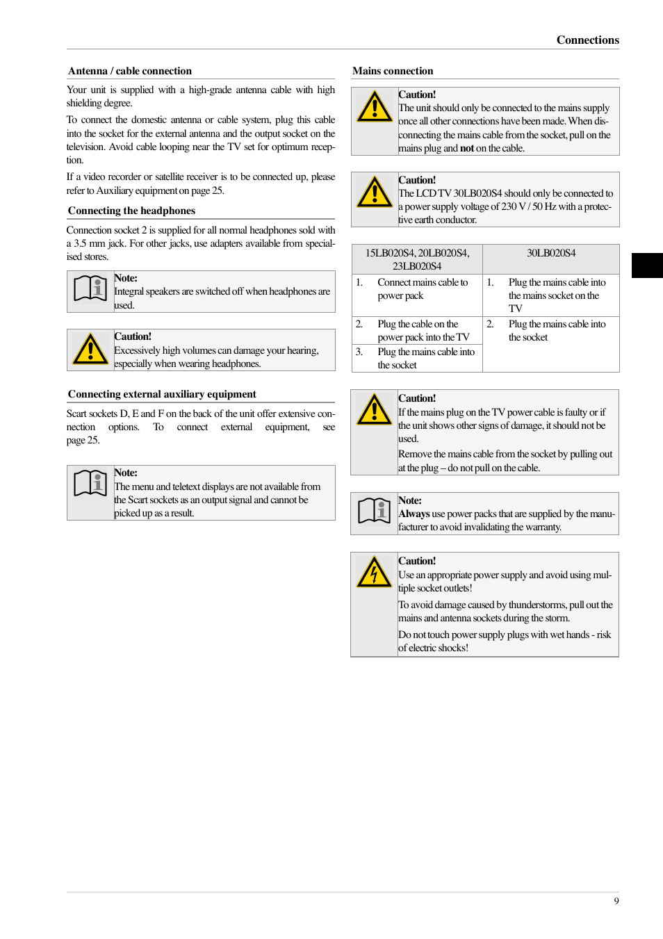 Technicolor - Thomson 20LB020S4 User Manual | Page 9 / 28