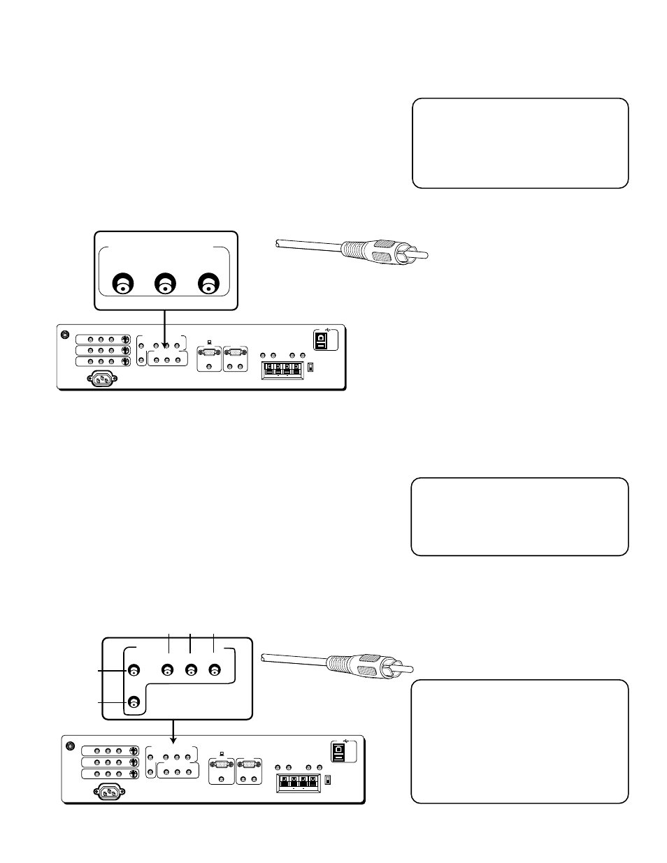 Audio/component video inputs, Selected video outputs, Connections & setup | Selected audio/video outputs, Component video tip, And p, Connections, Rca cable, Audio/video cable, Red white green blue red | Technicolor - Thomson Proscan MULTIMEDIA MONITOR User Manual | Page 10 / 64