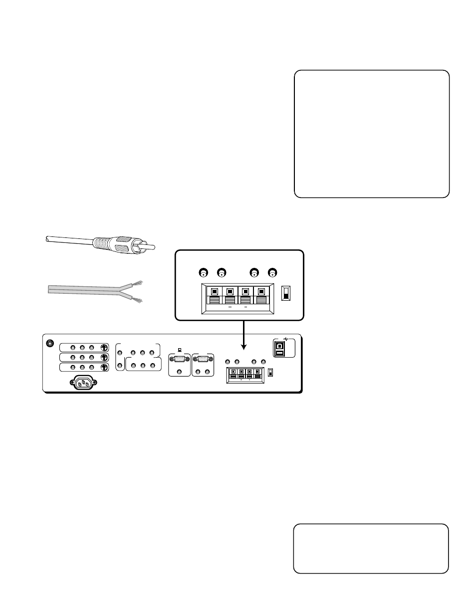 Audio output, Connections & setup, Audio output tips | External speaker rating, Rca cable speaker wire | Technicolor - Thomson Proscan MULTIMEDIA MONITOR User Manual | Page 11 / 64