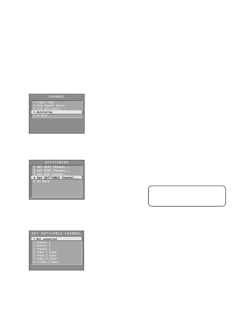 Set the sat/cable channel (autotuning), Connections & setup | Technicolor - Thomson Proscan MULTIMEDIA MONITOR User Manual | Page 26 / 64