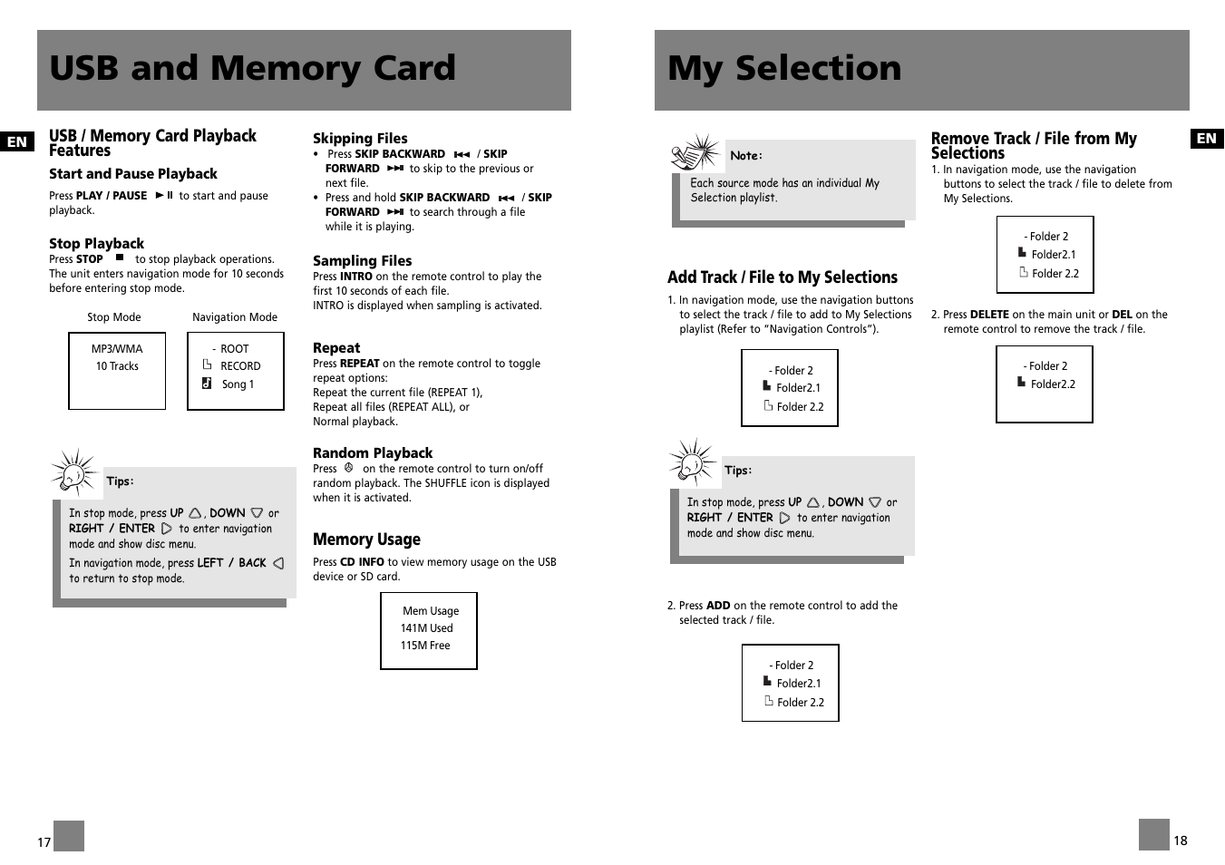 My selection | Technicolor - Thomson CS700 User Manual | Page 12 / 18