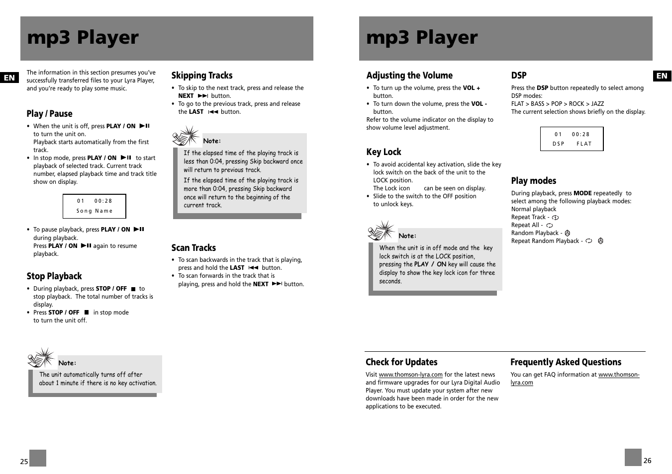 Mp3 player | Technicolor - Thomson CS700 User Manual | Page 16 / 18