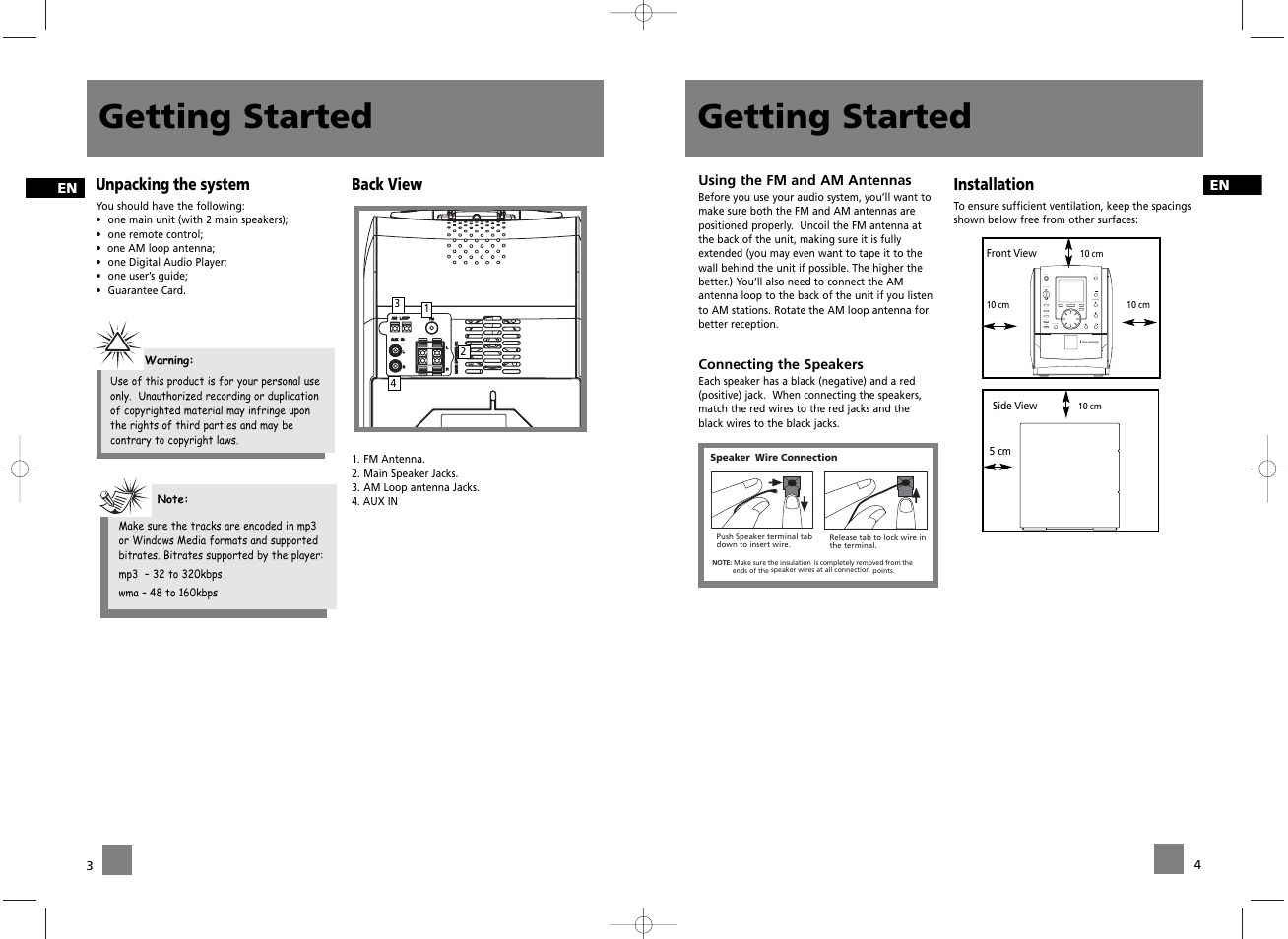 Getting started | Technicolor - Thomson CS700 User Manual | Page 5 / 18