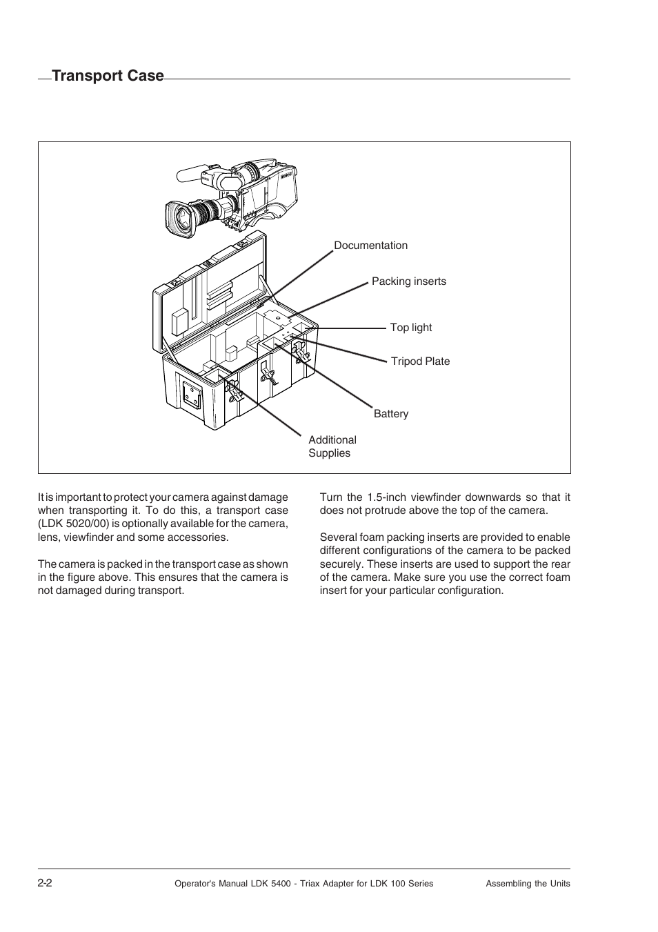 Transport case, Transport case -2 | Technicolor - Thomson 5400LDK User Manual | Page 12 / 72