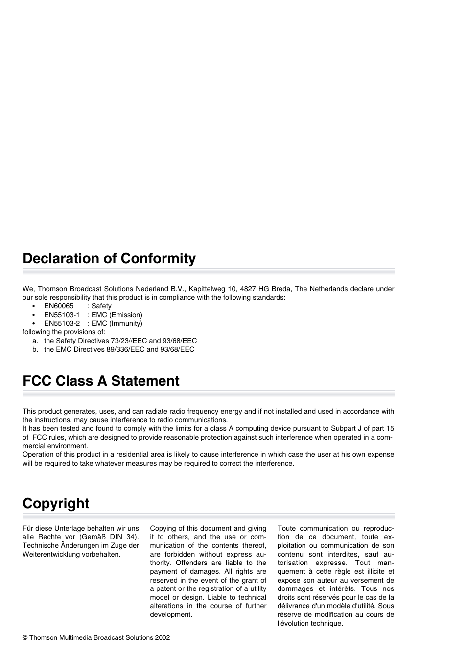 Technicolor - Thomson 5400LDK User Manual | Page 2 / 72