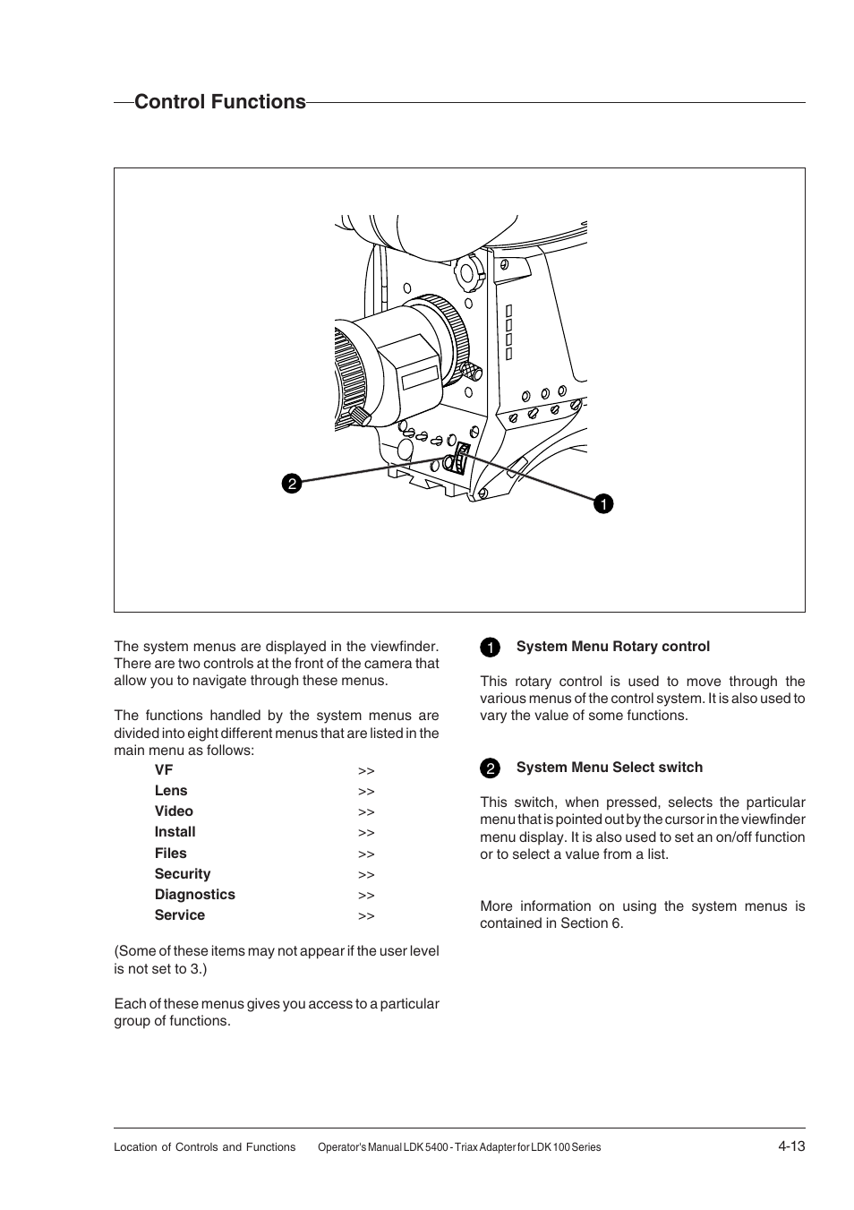 Control functions, Control functions -13 | Technicolor - Thomson 5400LDK User Manual | Page 37 / 72