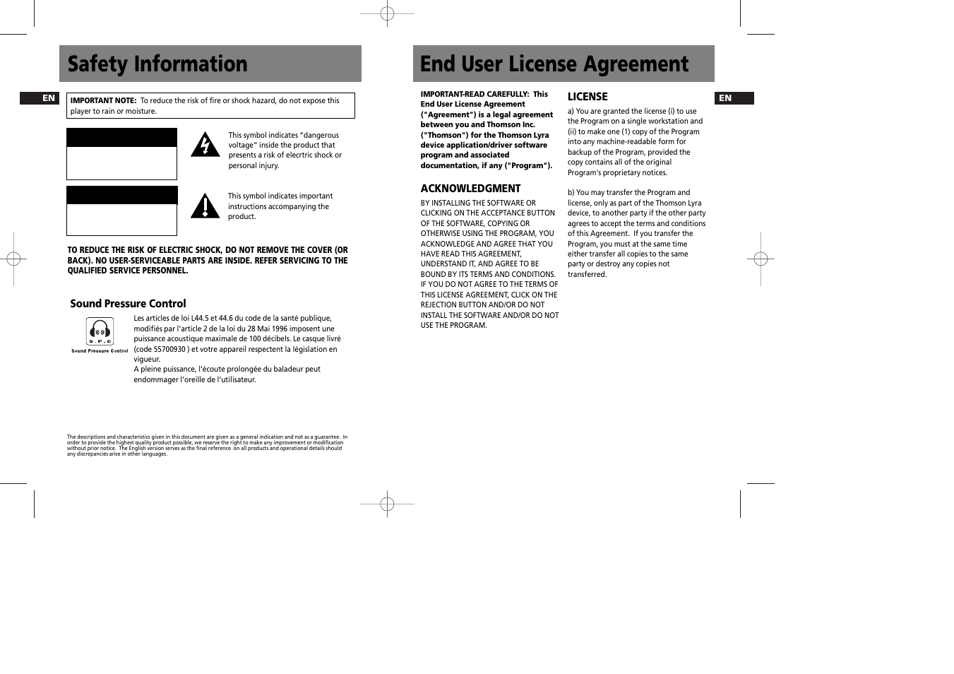 Technicolor - Thomson Thomson Lyra PDP2548 User Manual | 14 pages