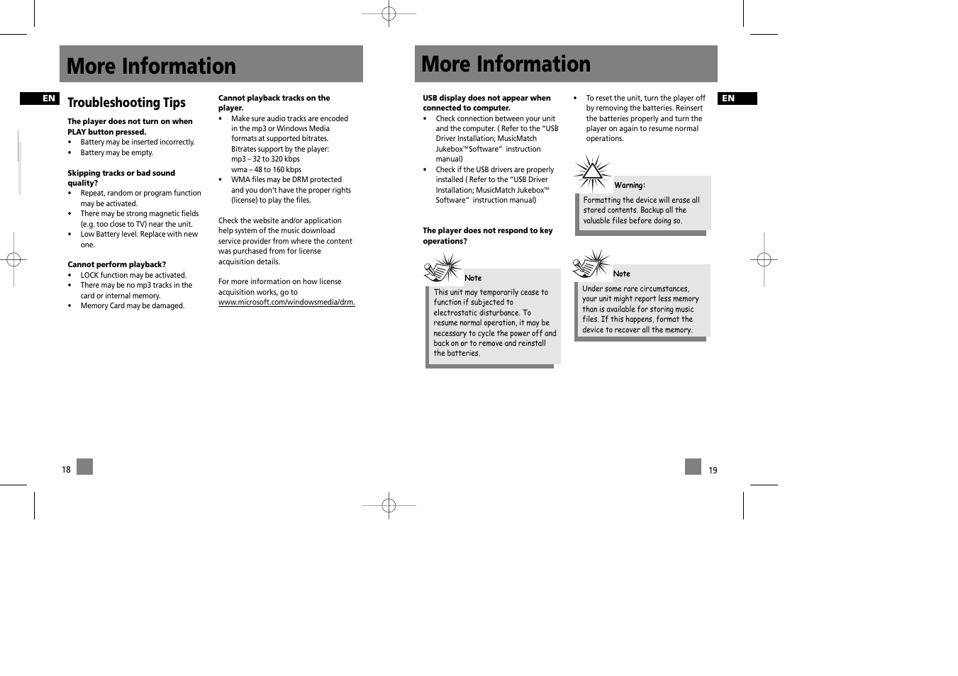 More information, Troubleshooting tips | Technicolor - Thomson Thomson Lyra PDP2548 User Manual | Page 13 / 14