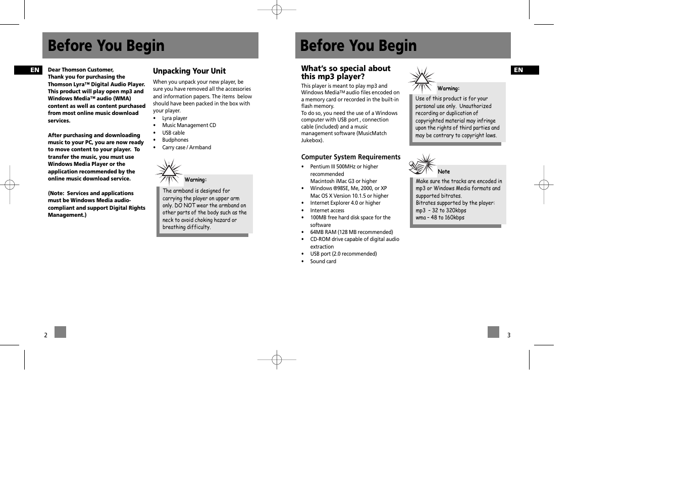 Before you begin | Technicolor - Thomson Thomson Lyra PDP2548 User Manual | Page 5 / 14