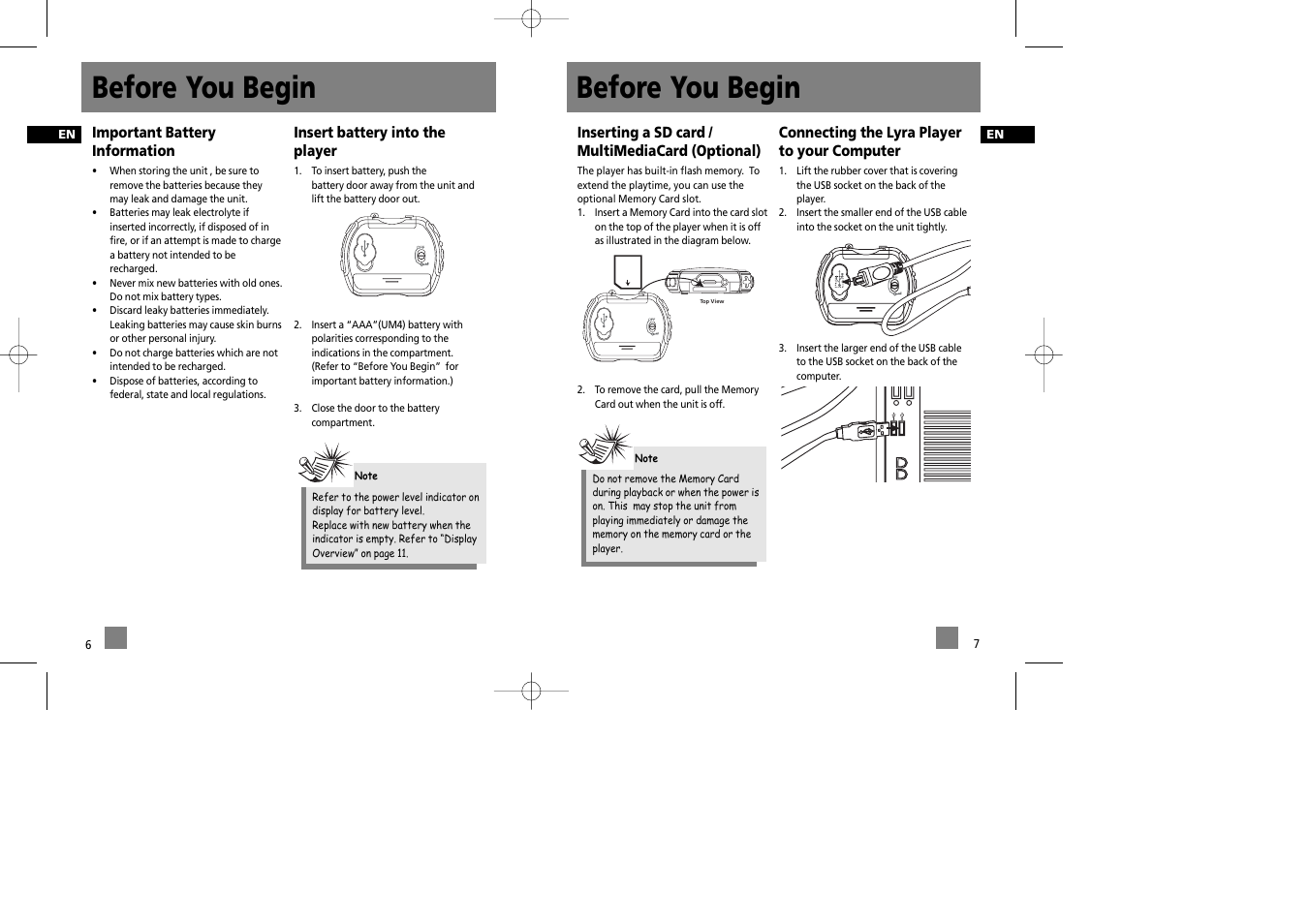 Before you begin | Technicolor - Thomson Thomson Lyra PDP2548 User Manual | Page 7 / 14