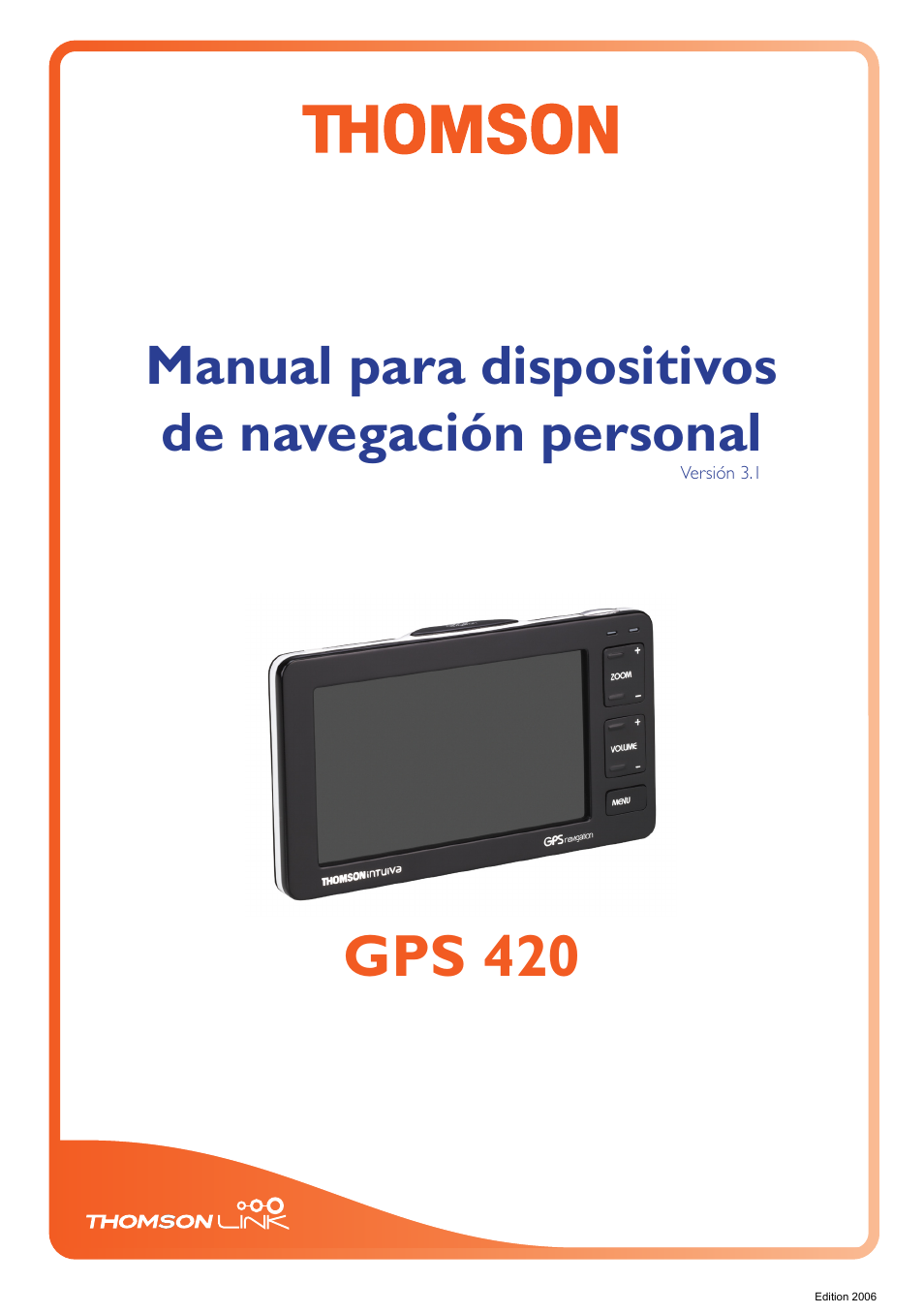 Gps420_español.pdf, Gps 420, Manual para dispositivos de navegación personal | Technicolor - Thomson GPS 420 User Manual | Page 74 / 109