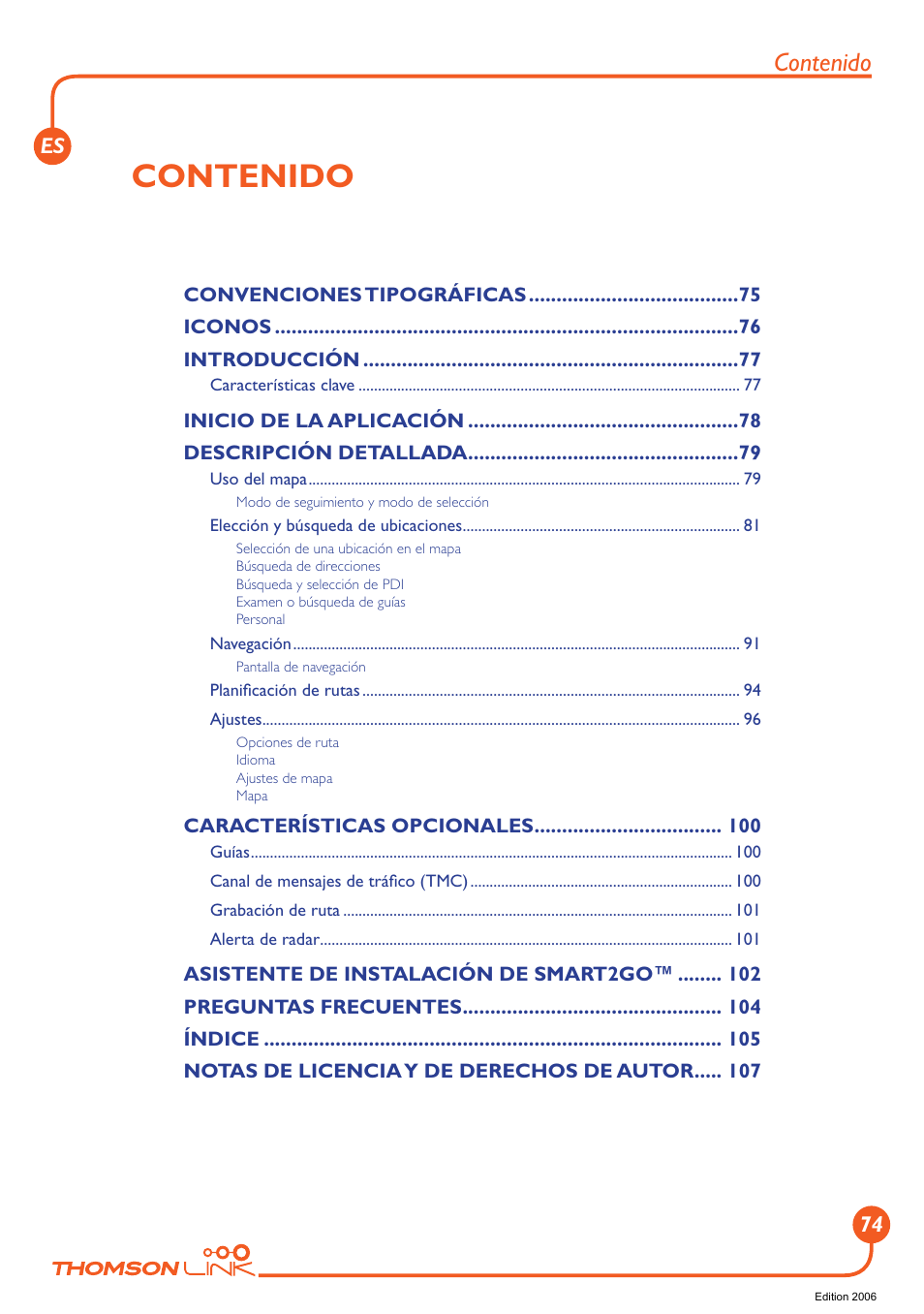 Technicolor - Thomson GPS 420 User Manual | Page 75 / 109