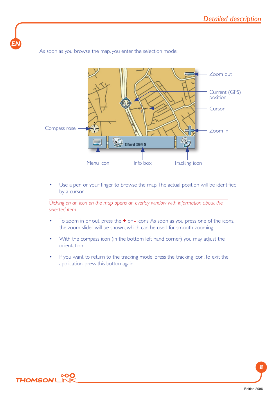 Detailed description | Technicolor - Thomson GPS 420 User Manual | Page 9 / 109