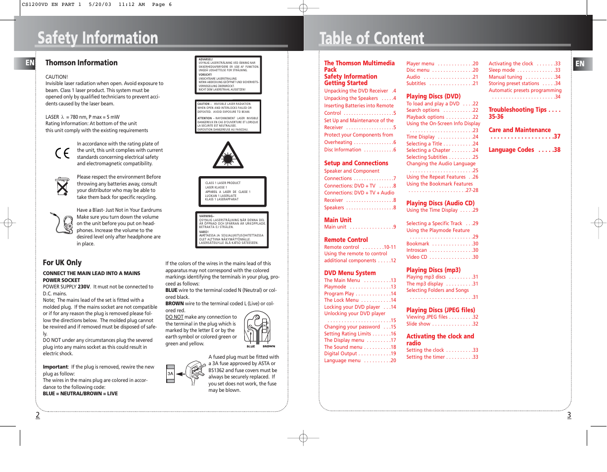 Technicolor - Thomson CS1200VD User Manual | 7 pages