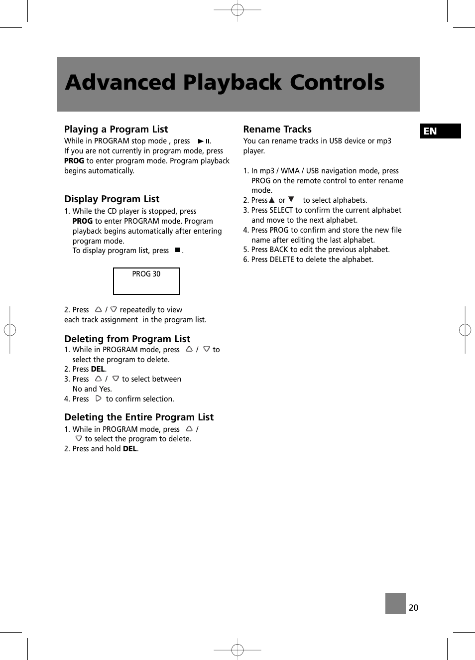 Advanced playback controls | Technicolor - Thomson CS196 User Manual | Page 25 / 34