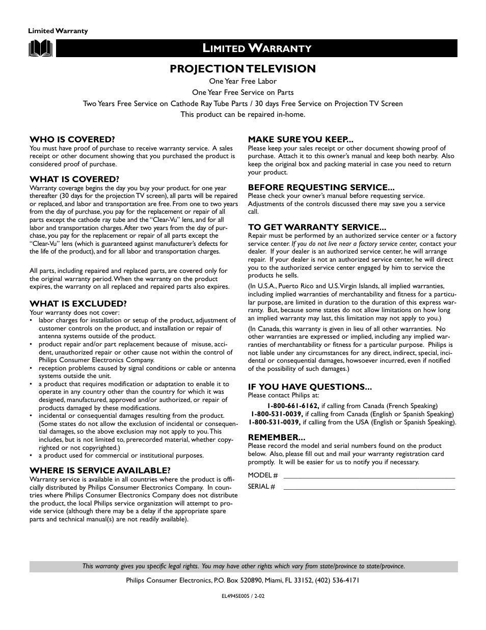 Projection television | Philips 51PW9303 User Manual | Page 68 / 68