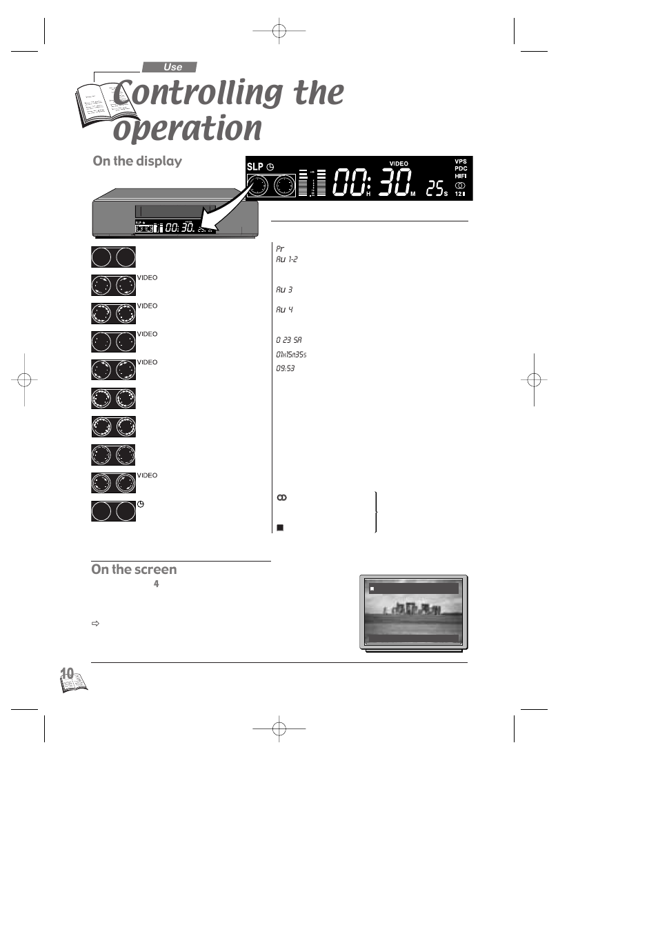 Controlling the operation, On the display, On the screen | Technicolor - Thomson NAVICLICK User Manual | Page 14 / 33