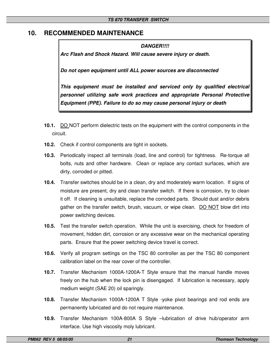 Recommended maintenance | Technicolor - Thomson TS 870 User Manual | Page 25 / 46