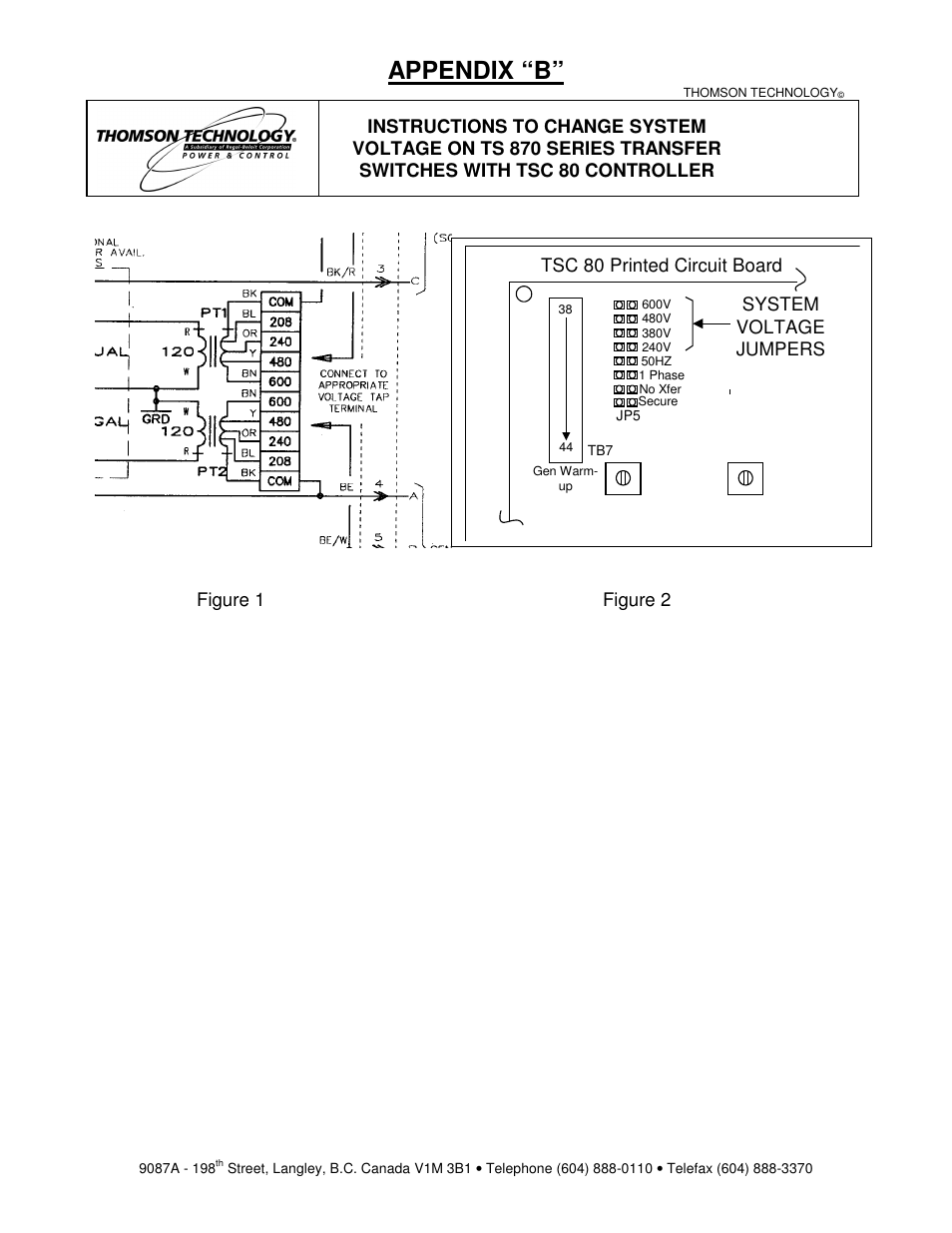 Appendix “b | Technicolor - Thomson TS 870 User Manual | Page 46 / 46