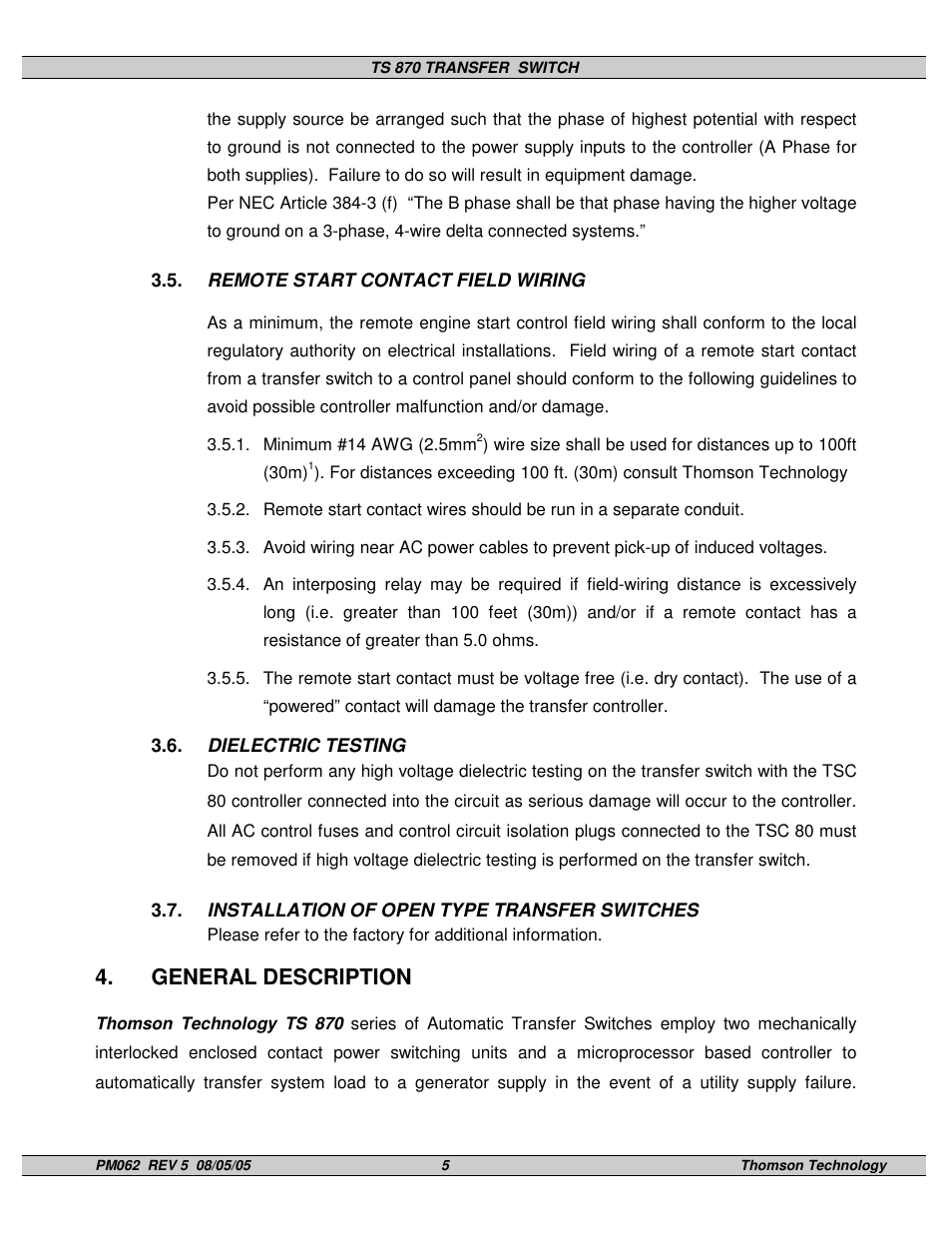 General description | Technicolor - Thomson TS 870 User Manual | Page 9 / 46