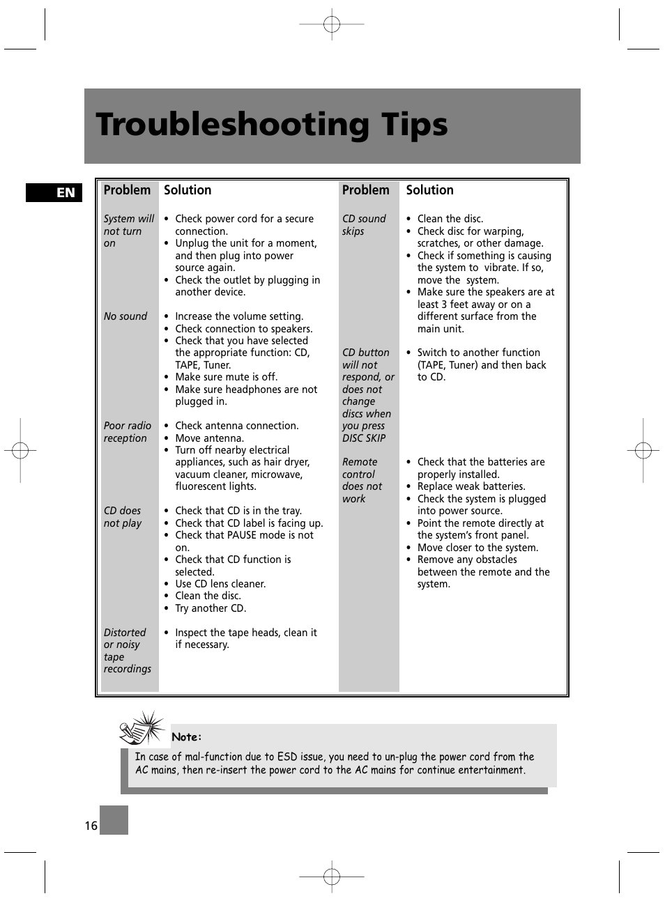 Troubleshooting tips | Technicolor - Thomson MS4300 User Manual | Page 21 / 23