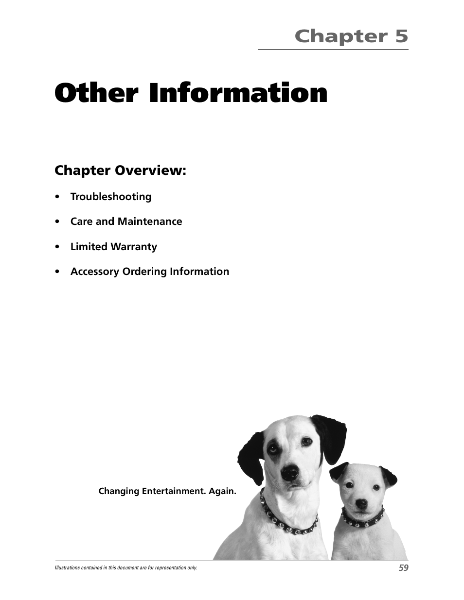 Other information, Chapter 5, Chapter overview | Technicolor - Thomson RC5920P User Manual | Page 61 / 74